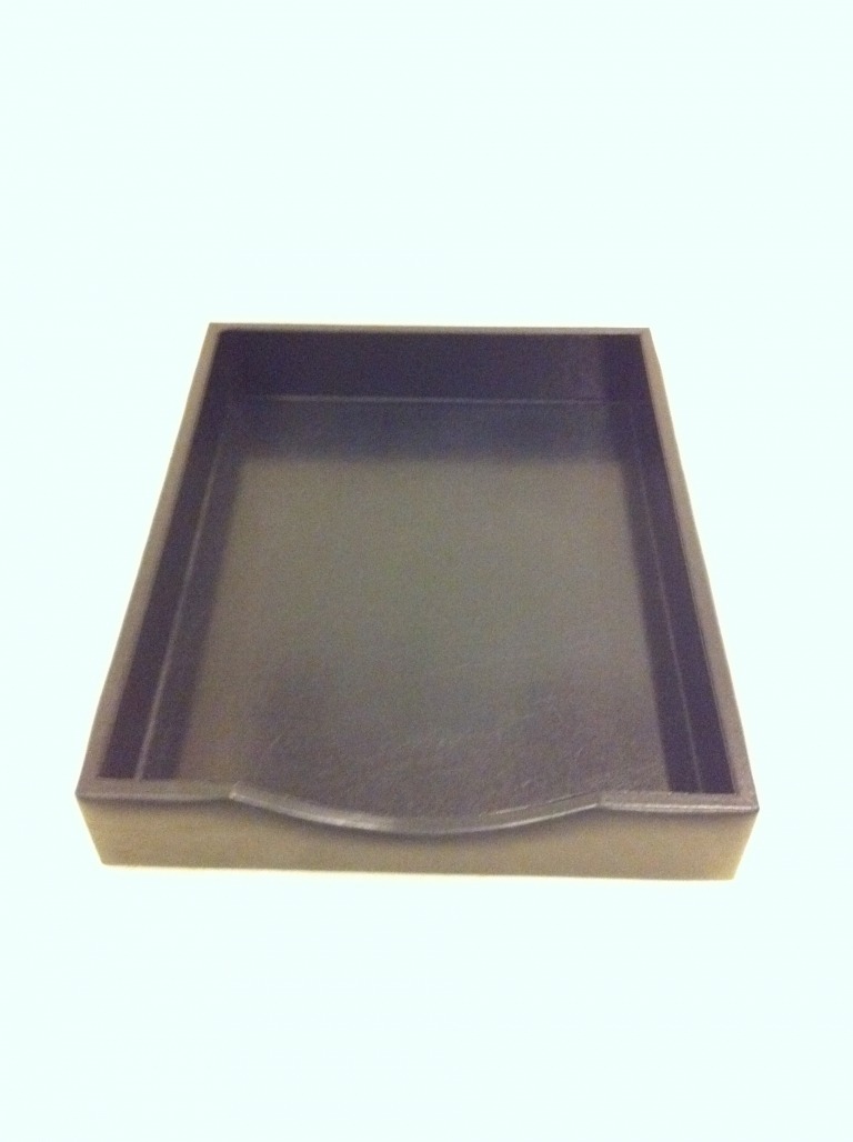 BOSCA #732-100 Leather Letter Tray